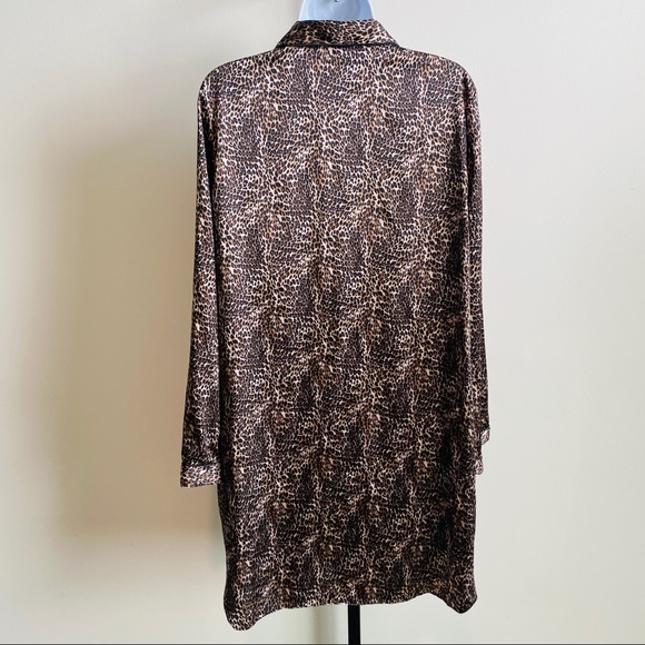 In The Bloom by Jonquil Leopard Night Pajamas Dress Size L - Picture 4 of 8
